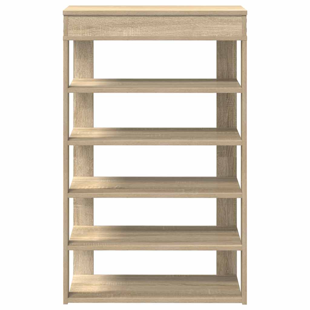 Stalak za cipele boja hrasta 60x30x98 cm konstruirano drvo