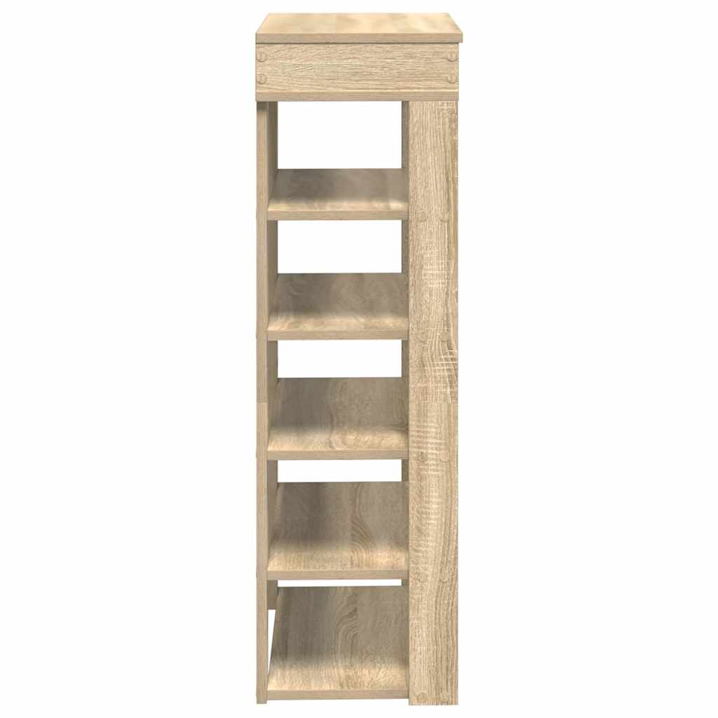 Stalak za cipele boja hrasta 60x30x98 cm konstruirano drvo
