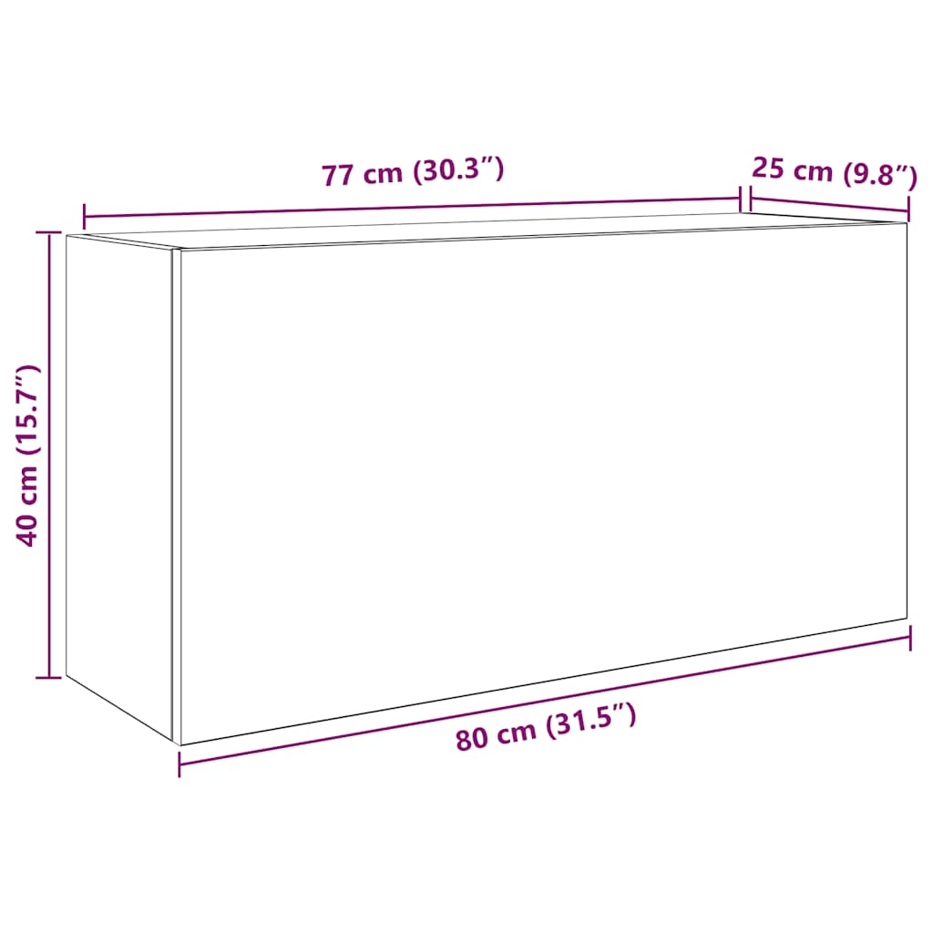 Kupaonski zidni ormarić beton sivi 80x25x40cm konstruirano drvo