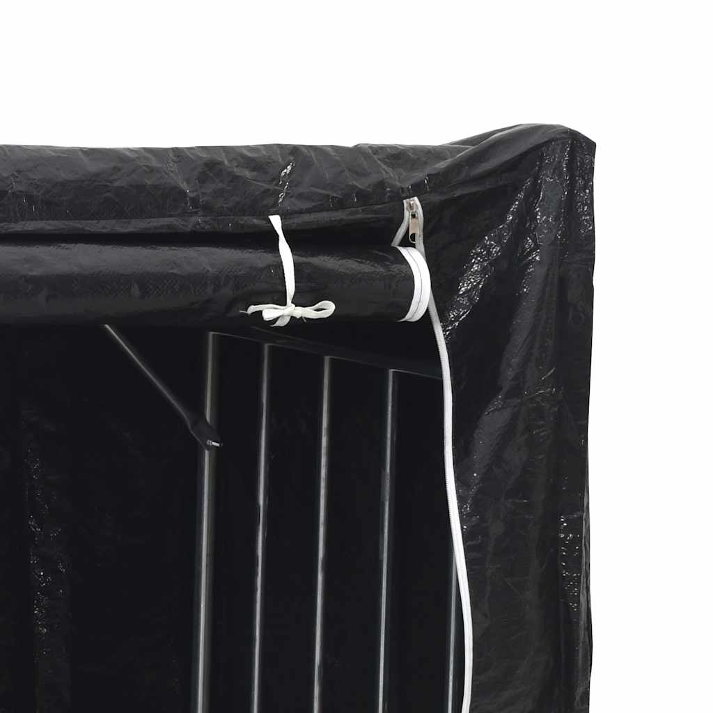 Stalak za drva za ogrjev s kišnom navlakom 100x40x200 cm