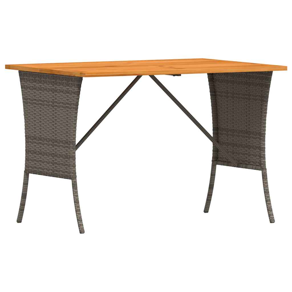 Vrtni stol s pločom od akacijevog drva sivi 105x75x72 cm poliratan