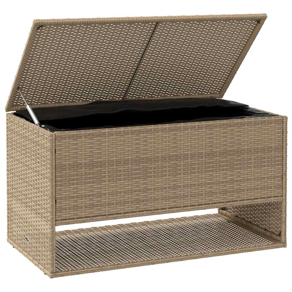 Vanjska kutija za jastuke bež 100x55x55,5 cm poli ratan