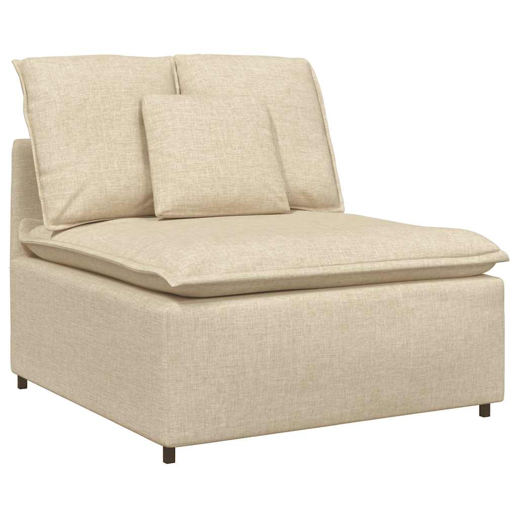 Modularni Sofa Centralni Modul s Jastucima Krem 100 cm