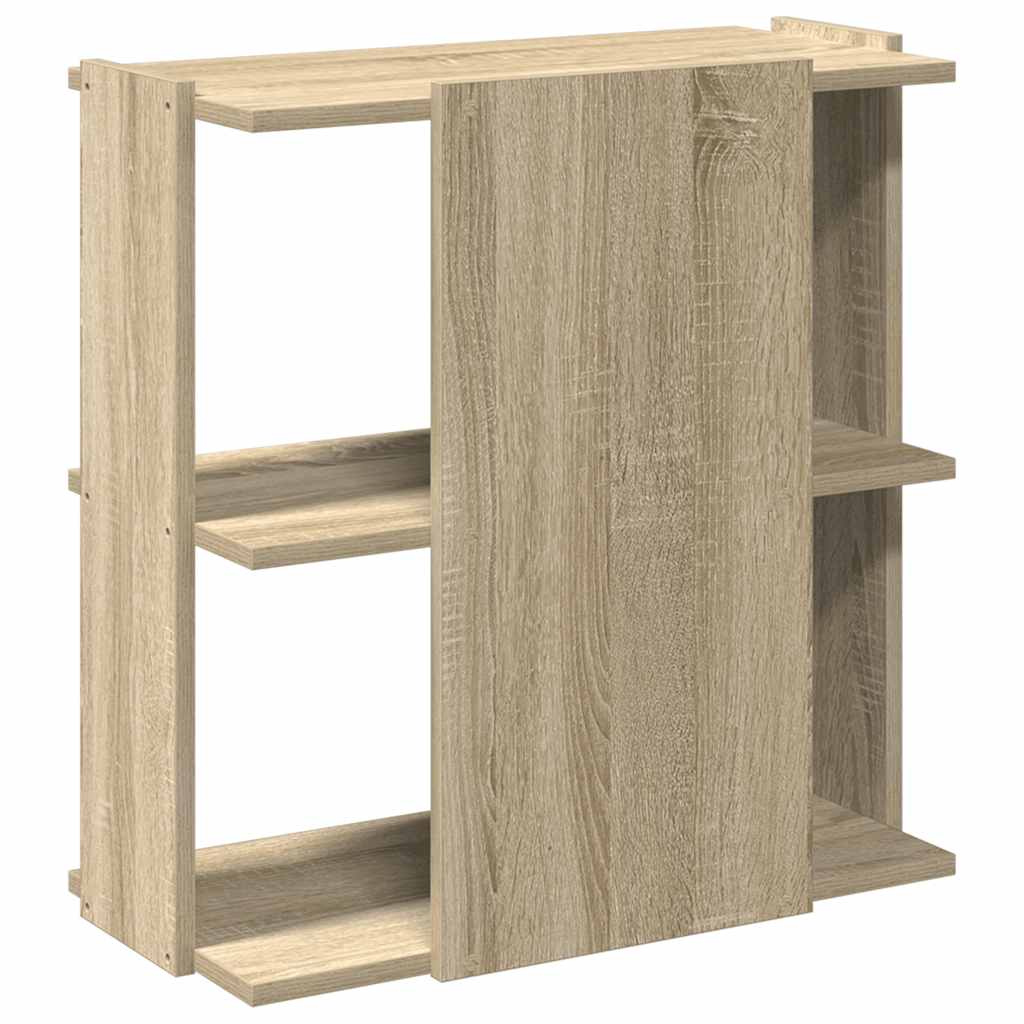 Regal za knjige s 3 razine boja hrasta 60x30x60 cm drveni