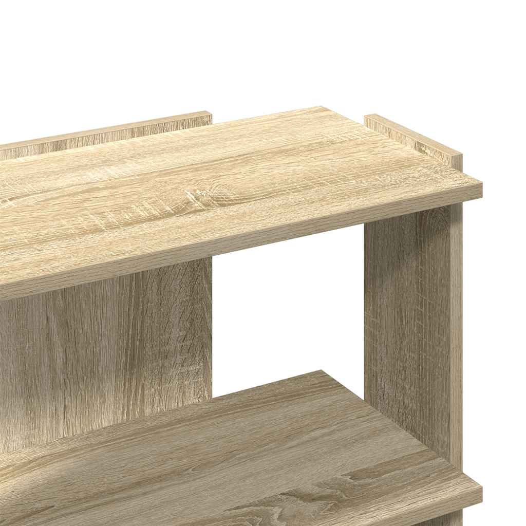 Regal za knjige s 3 razine boja hrasta 60x30x60 cm drveni