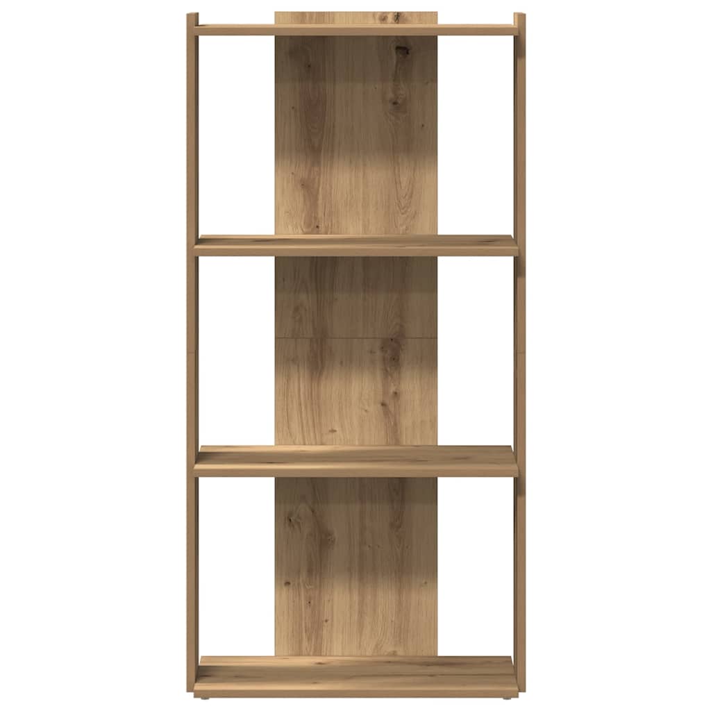 Regal za knjige s 3 razina boja hrasta 60x30x120 cm drveni
