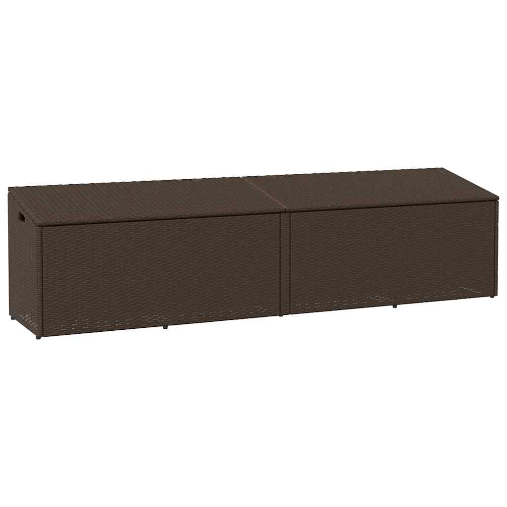 Vrtna kutija za pohranu smeđa 220x50x58 cm poli ratan