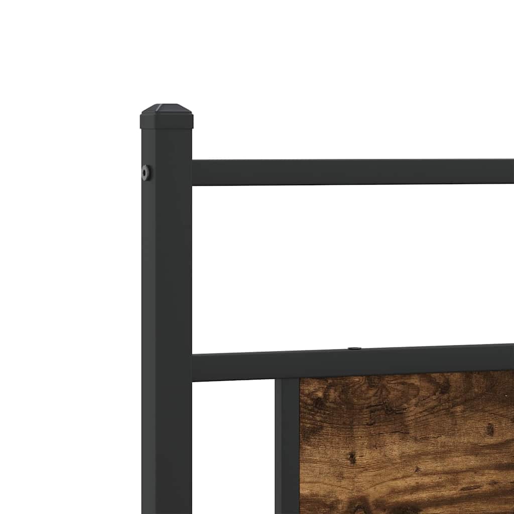 Metalni okvir kreveta bez madraca boja hrasta 200x200 cm
