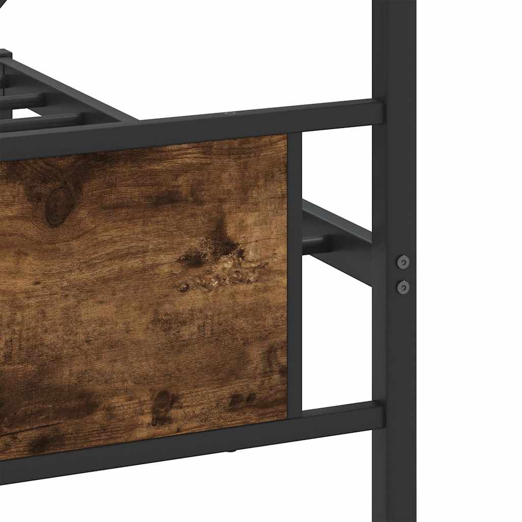 Metalni okvir kreveta bez madraca boja hrasta 200x200 cm