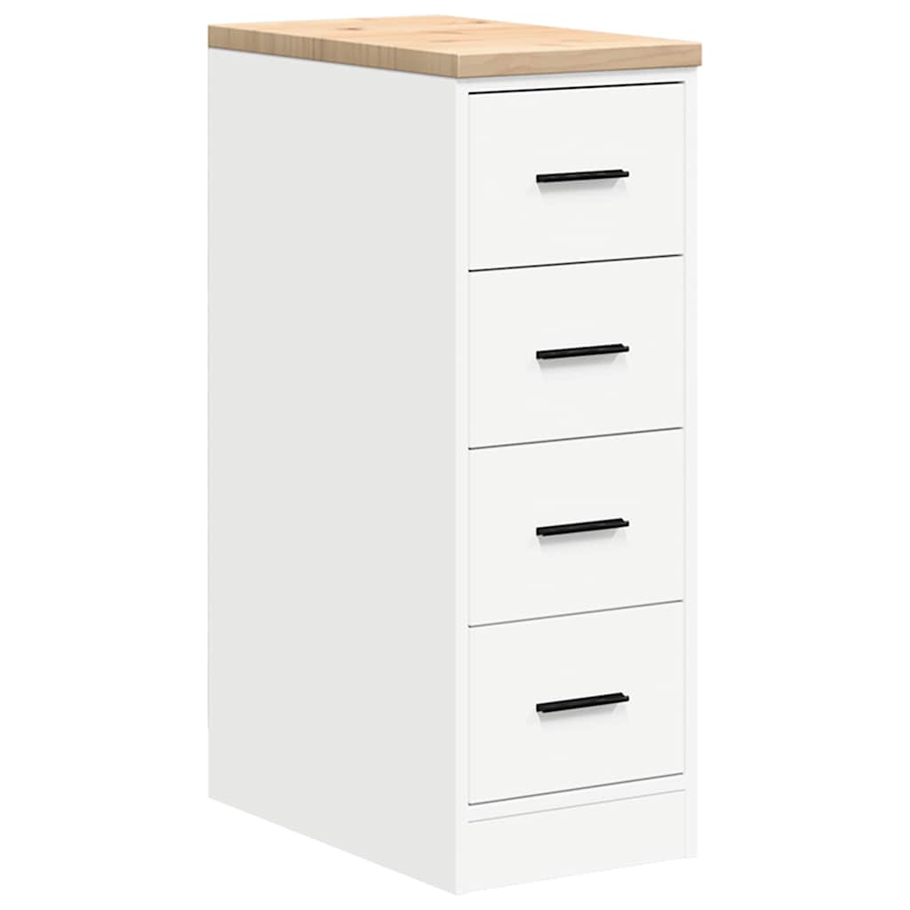 Garažni ormar za odlaganje bijeli 30x51x85 cm masivne borovine