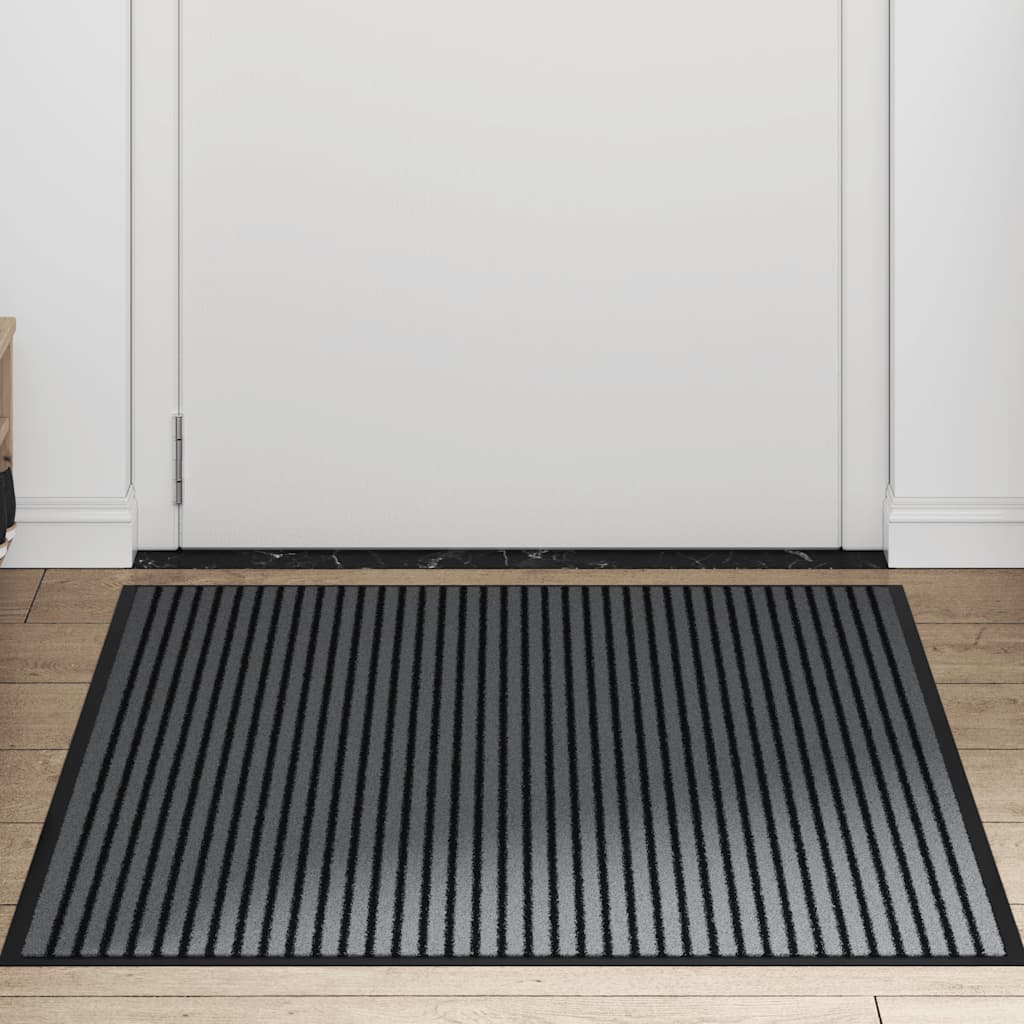 Otirač Stripe crni i sivi 90x150 cm