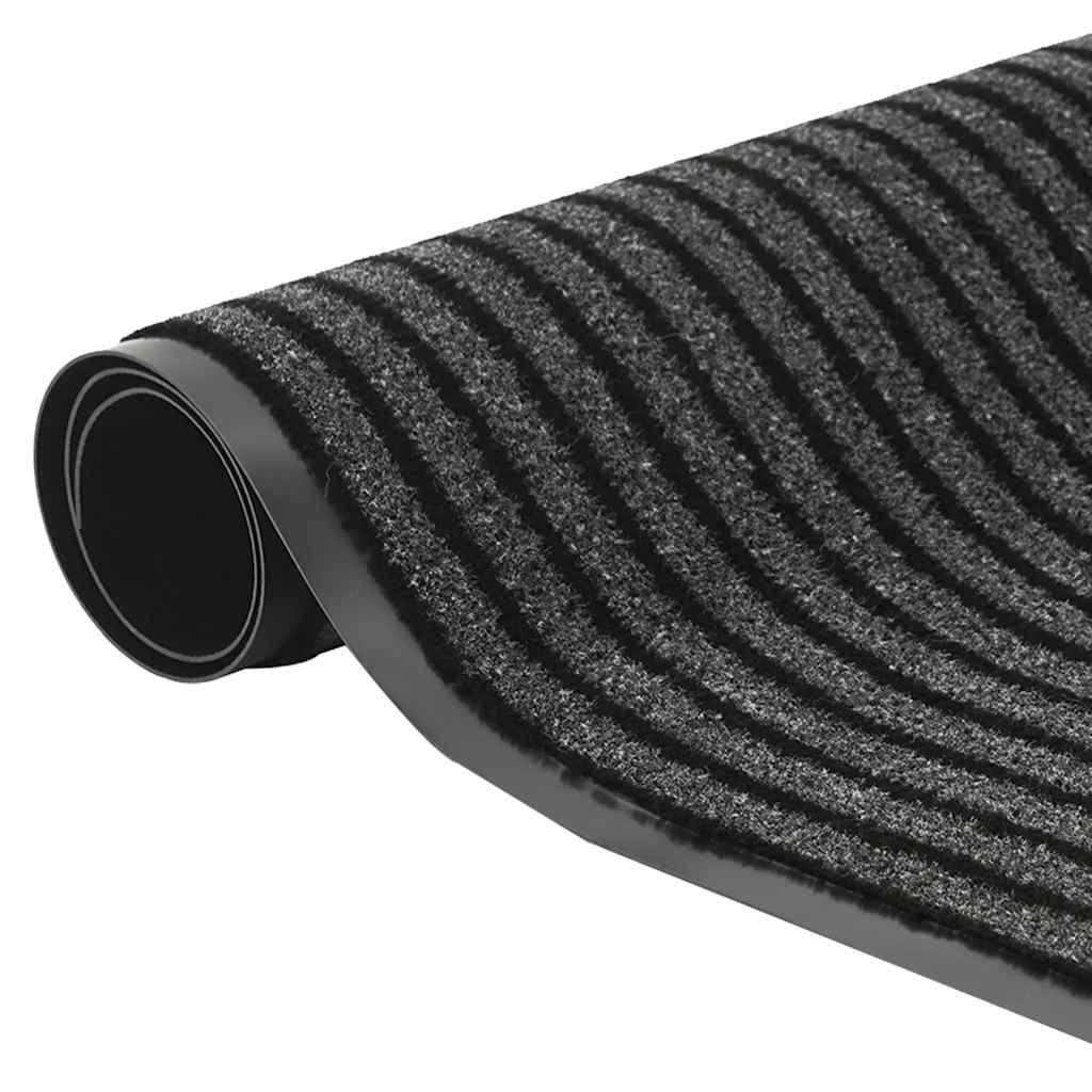 Otirač Stripe crni i sivi 90x150 cm