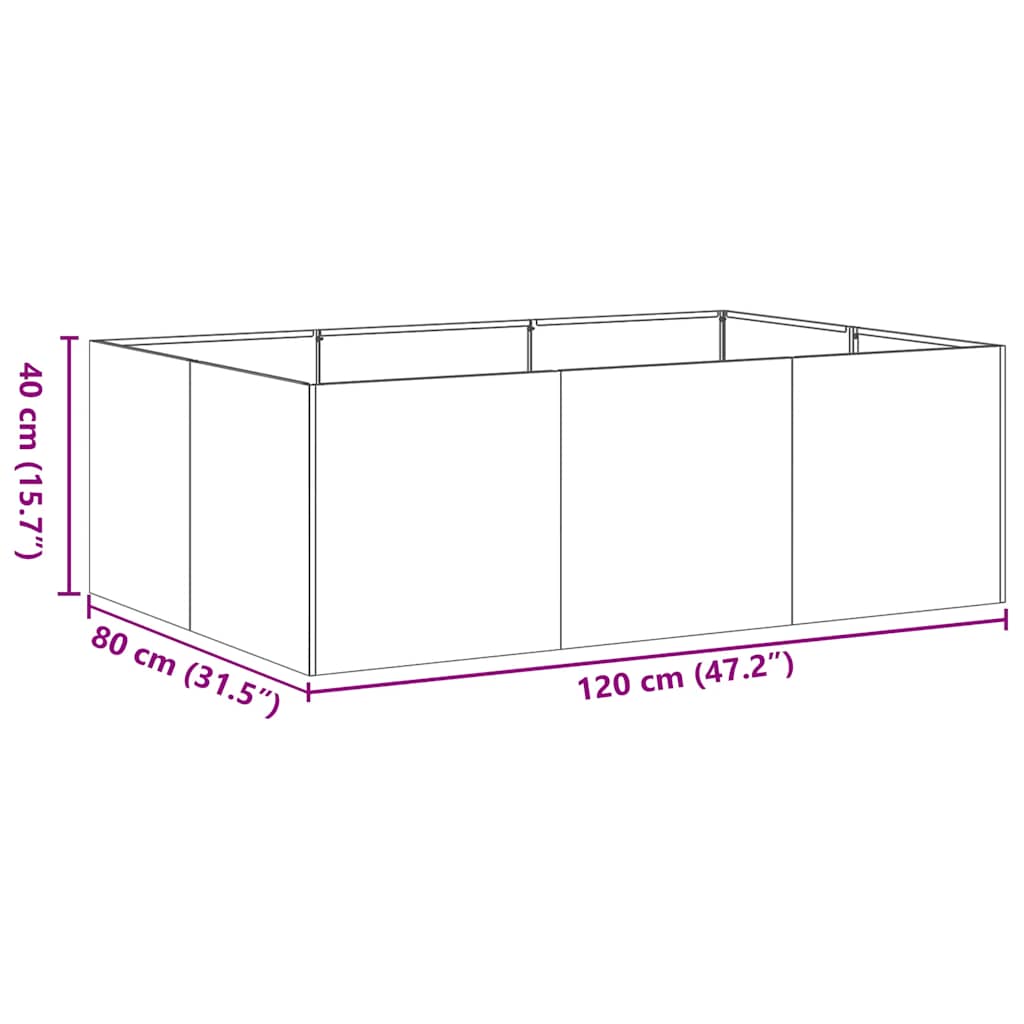 Sadilica 120x80x40 cm od nehrđajućeg čelika
