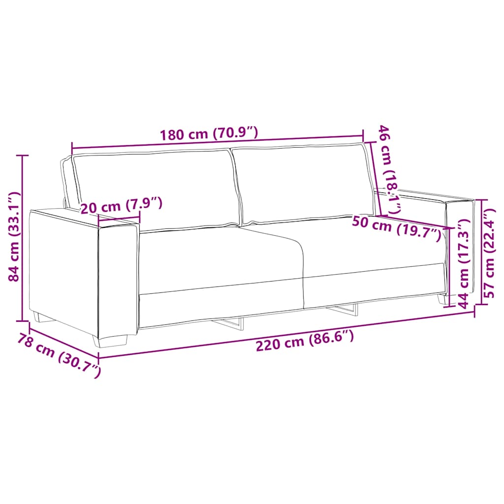3-dijelni set sofa s jastucima crni baršun