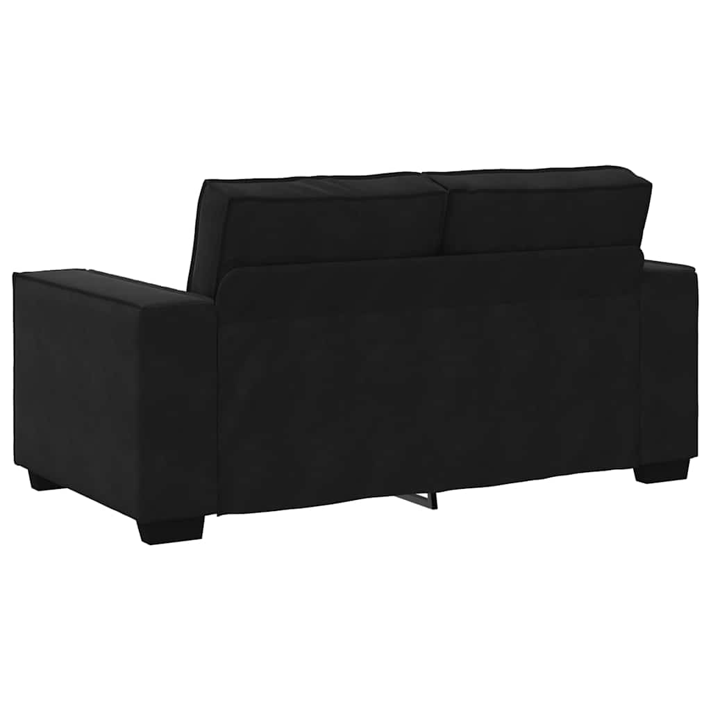 3-dijelni set sofa s jastucima crni baršun