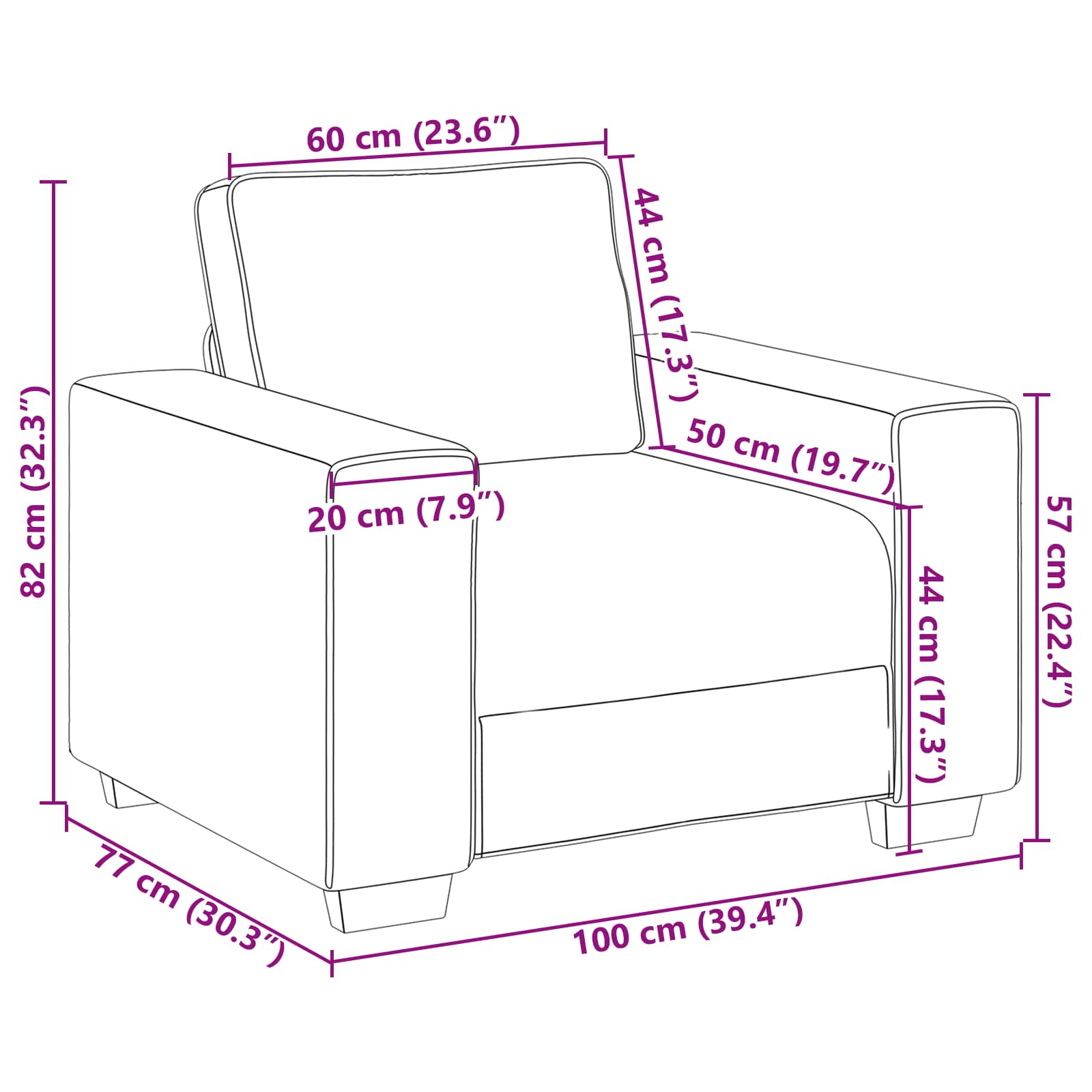 Sofa 3 pcs Krema 219 x 80 x 82 cm Platnasta tkanina