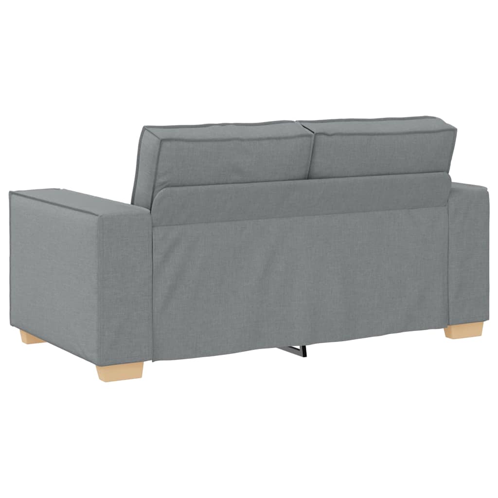 Dvodijelni set sofa s jastucima, svijetlo siva tkanina