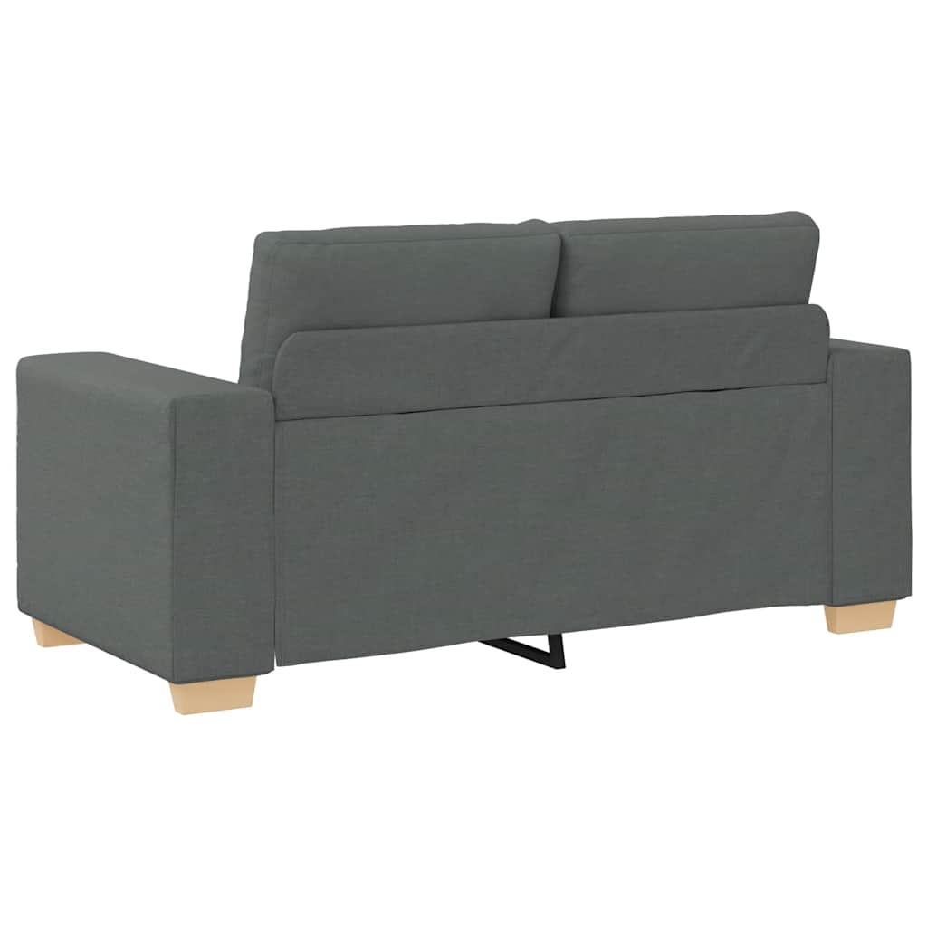 Dvodijelni set sofa s jastucima, tamno siva tkanina