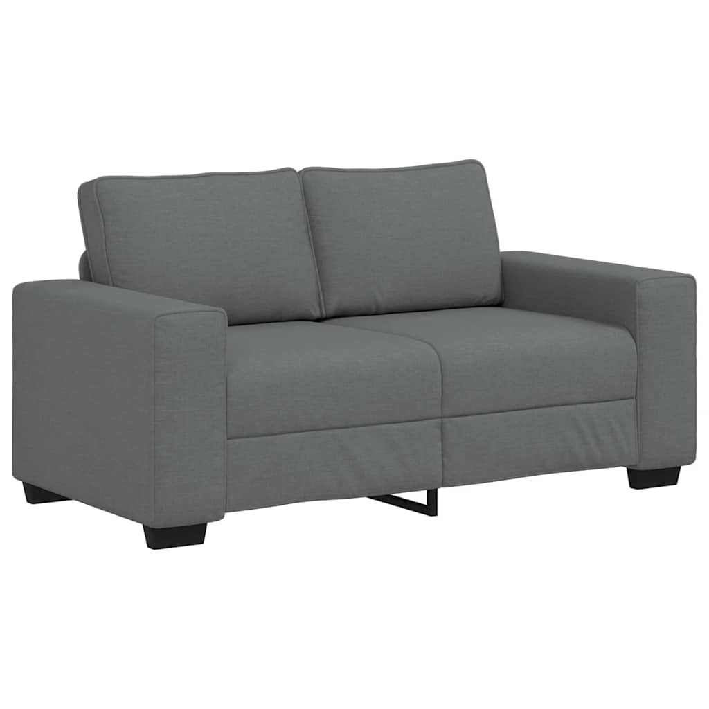 Dvodijelni set sofa s jastucima, tamno siva tkanina