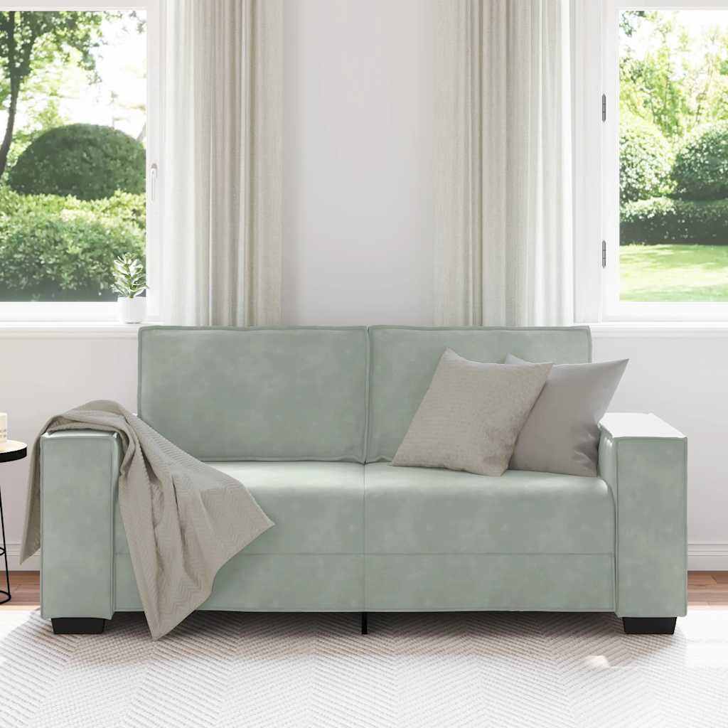 Dvosjed Sofa Svijetlosiva 180x78x84 cm Baršun
