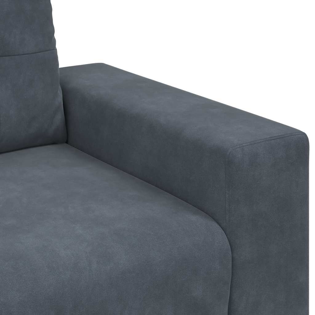 Dvosjed tamno sivi 160x77x82 cm baršun