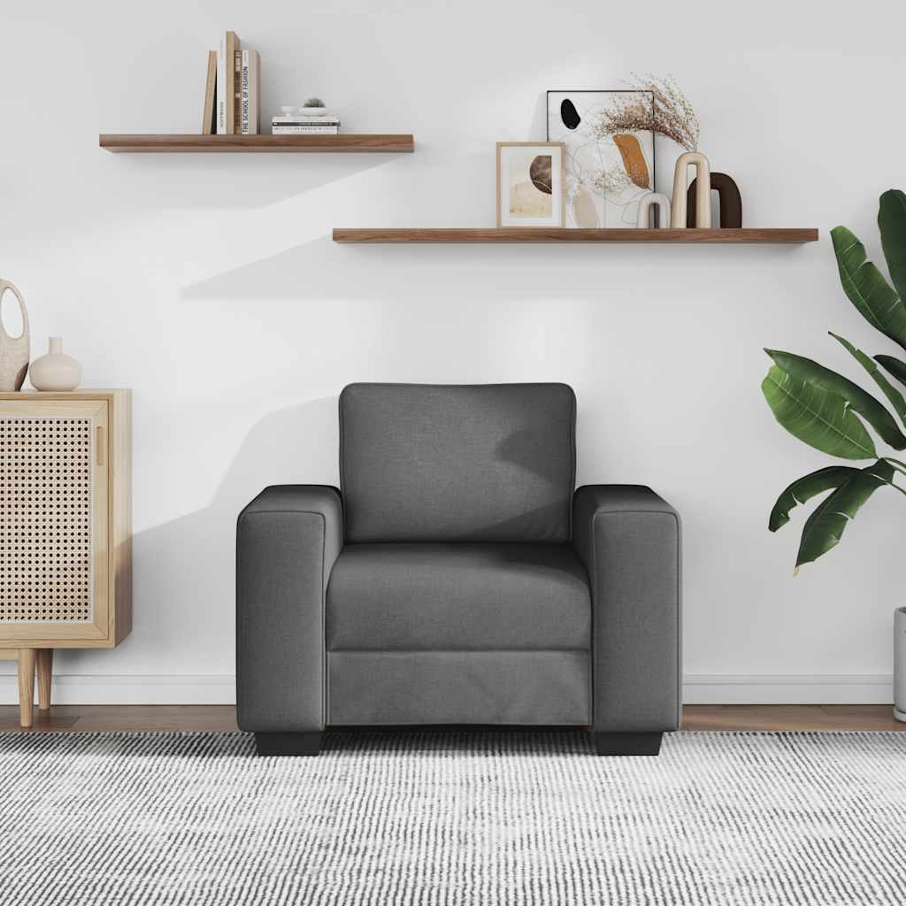 Sofa fotelja tamno siva 100x77x82 cm tkanina