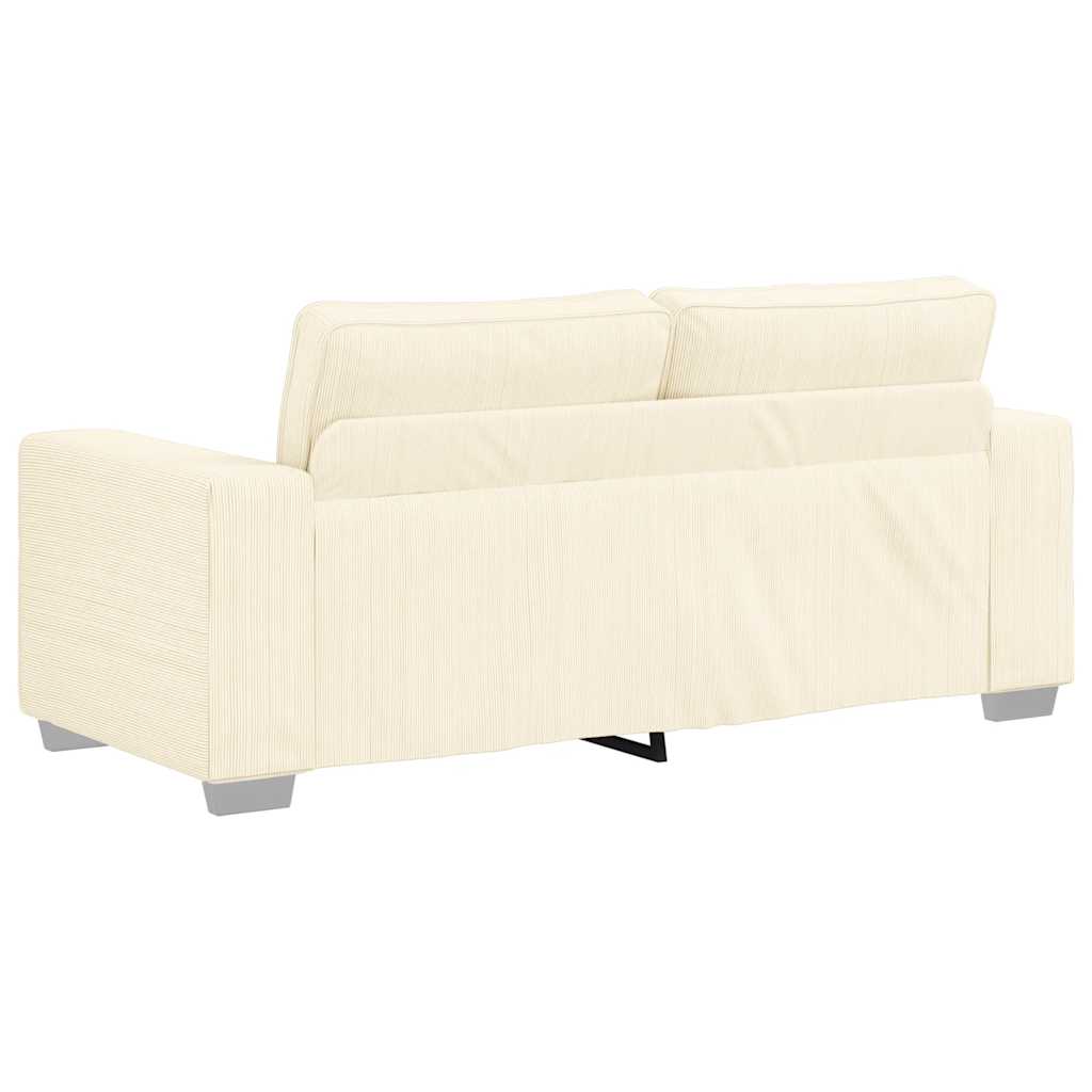Dvosjed krem boje 180x77x82 cm korduro tkanina