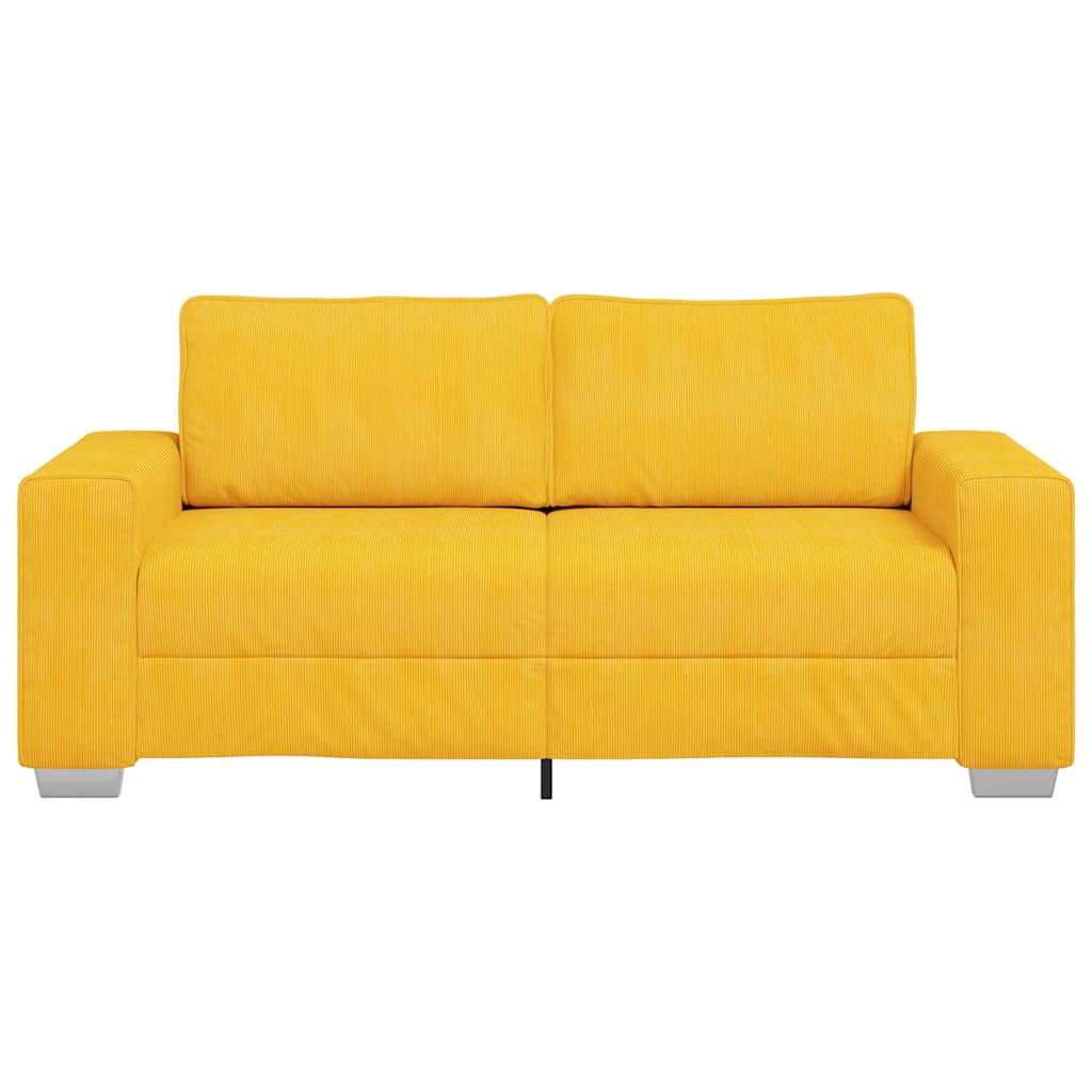Dvosjed svijetložuti 180x77x82 cm korduro tkanina