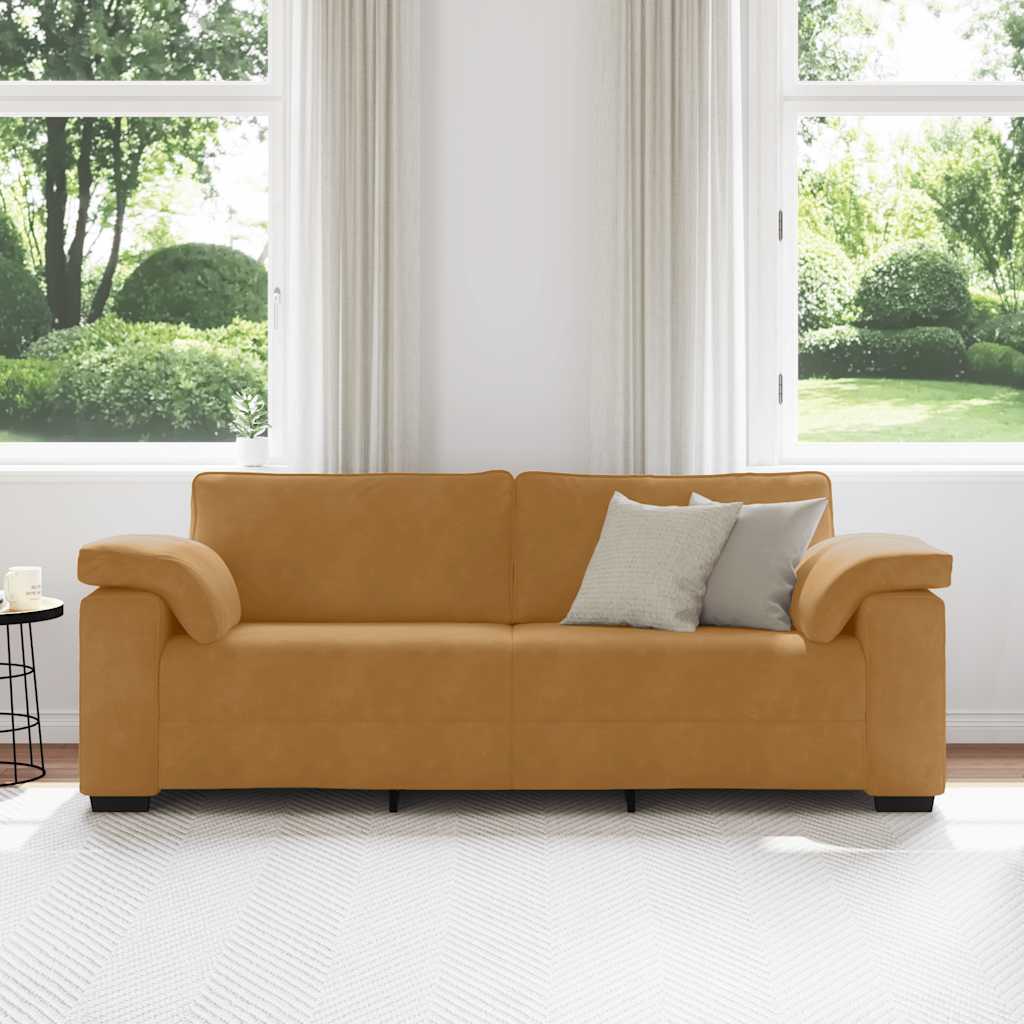 Trosjed Smeđi 220x77x82 cm Baršun