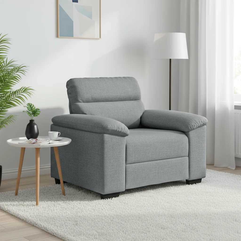 Sofa fotelja svijetlosiva 100x81x84 cm tkanina