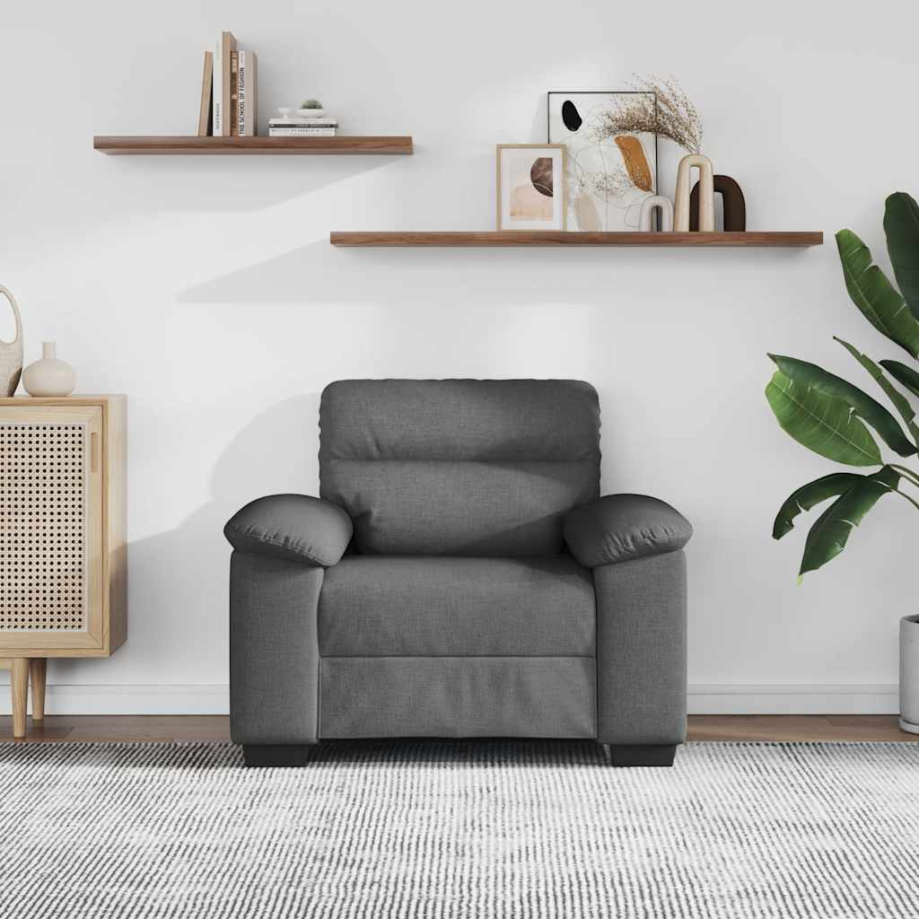 Sofa fotelja tamno siva 100x81x84 cm tkanina