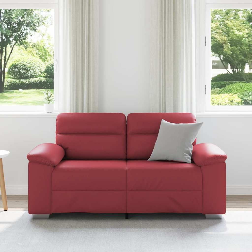 Dvosjed Kauč Vinsko Crvena 160x81x84 cm Imitacija Kože