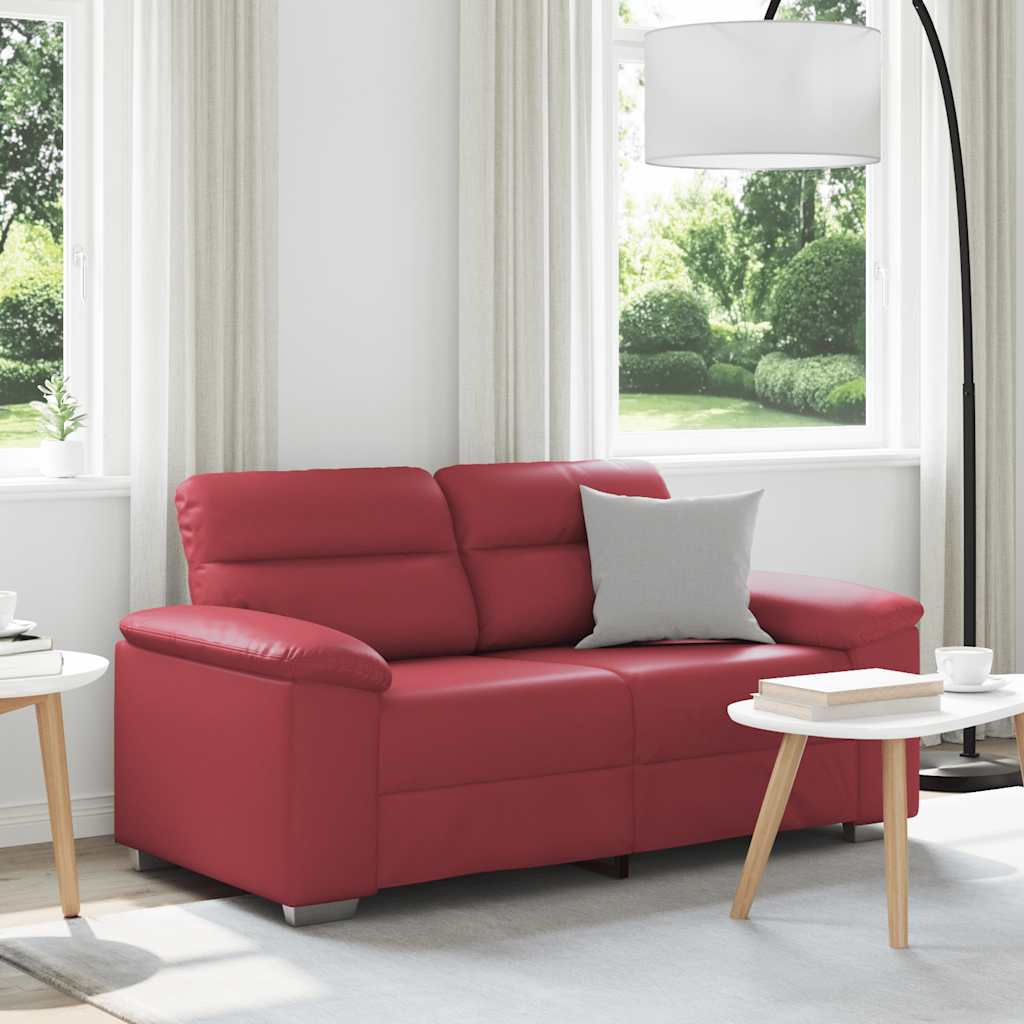 Dvosjed Kauč Vinsko Crvena 160x81x84 cm Imitacija Kože