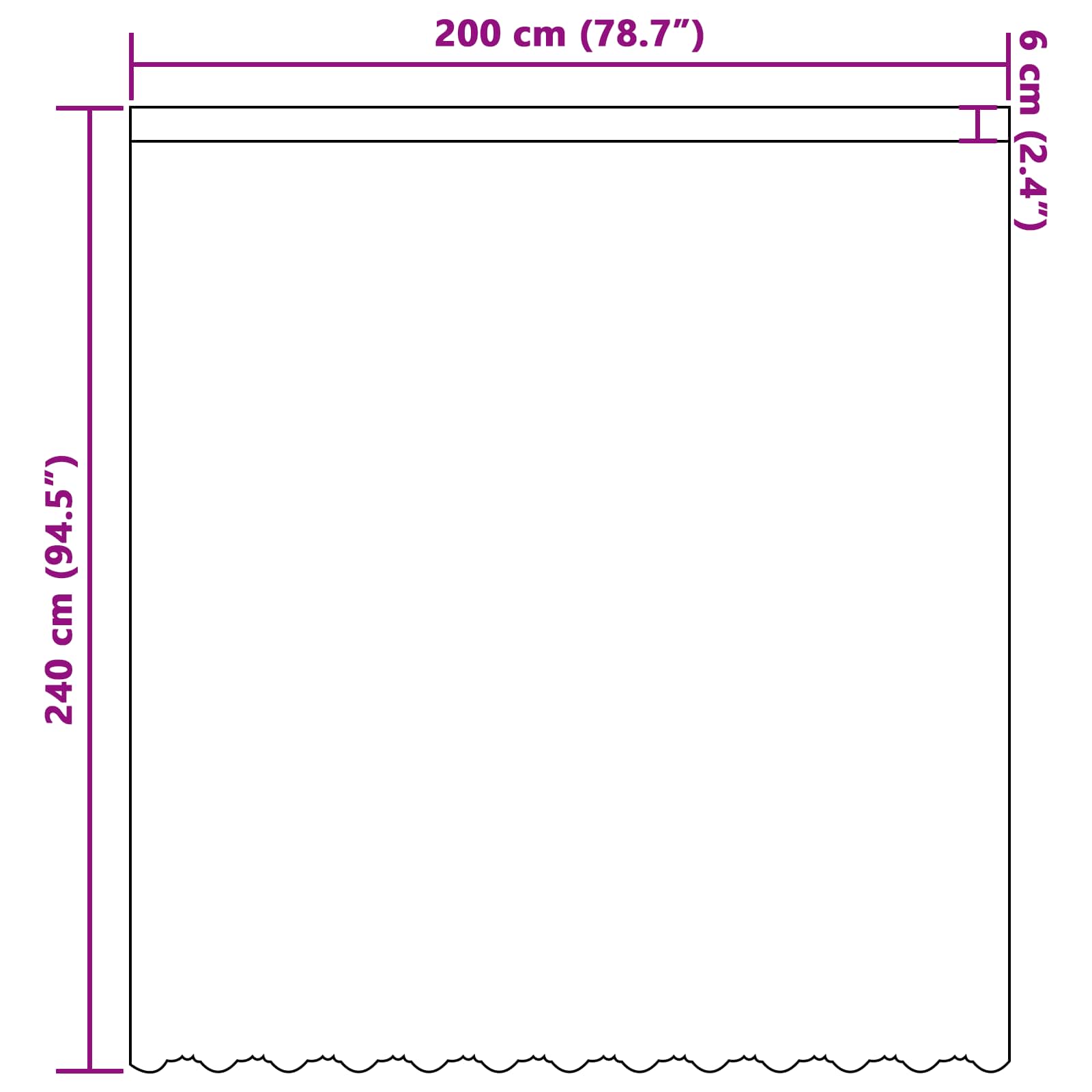 Čipkasta zavjesa sa zavjesama Bijelo 240 x 200 cm Poliester