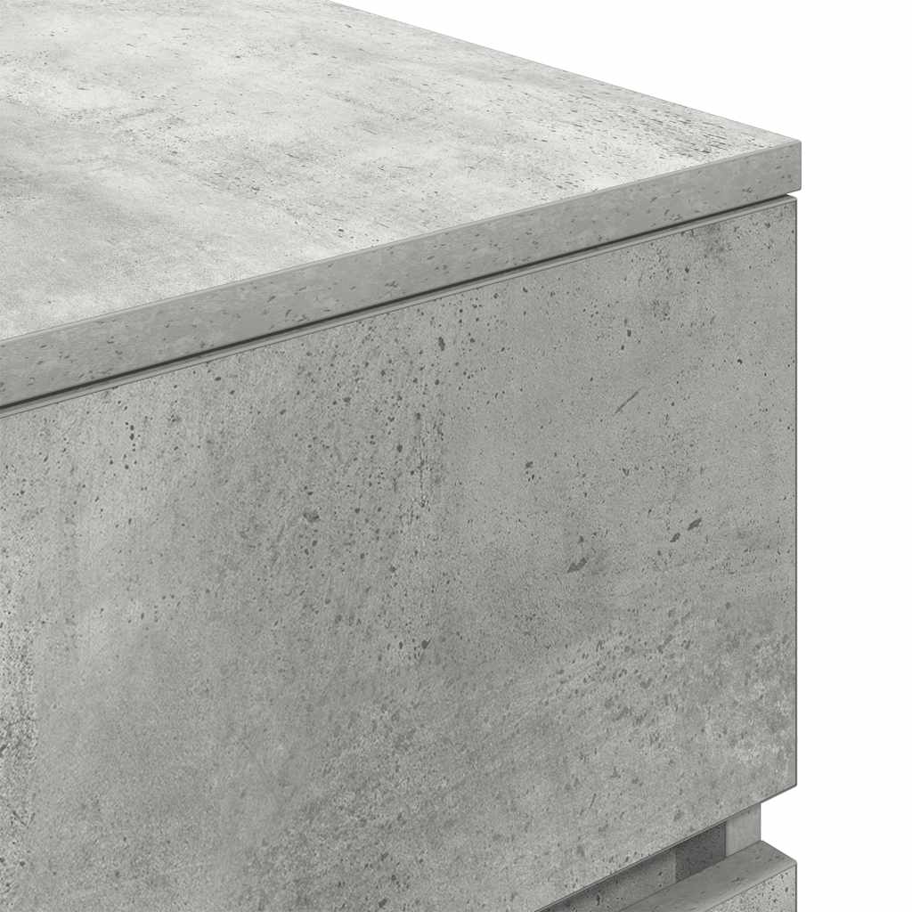 Noćni ormarići s 3 ladice 2 kom beton sivi 39x35x65 cm