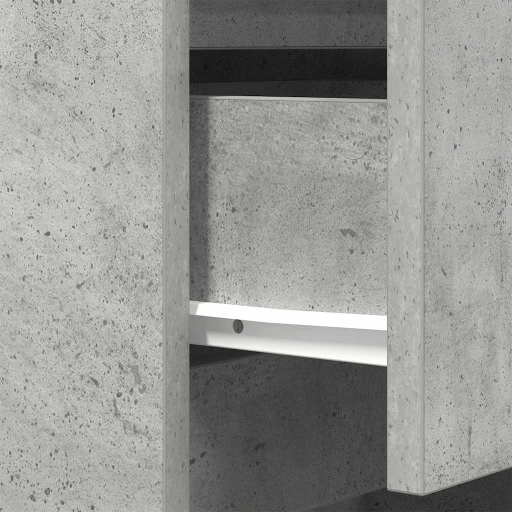 Noćni ormarići s 3 ladice 2 kom beton sivi 39x35x65 cm