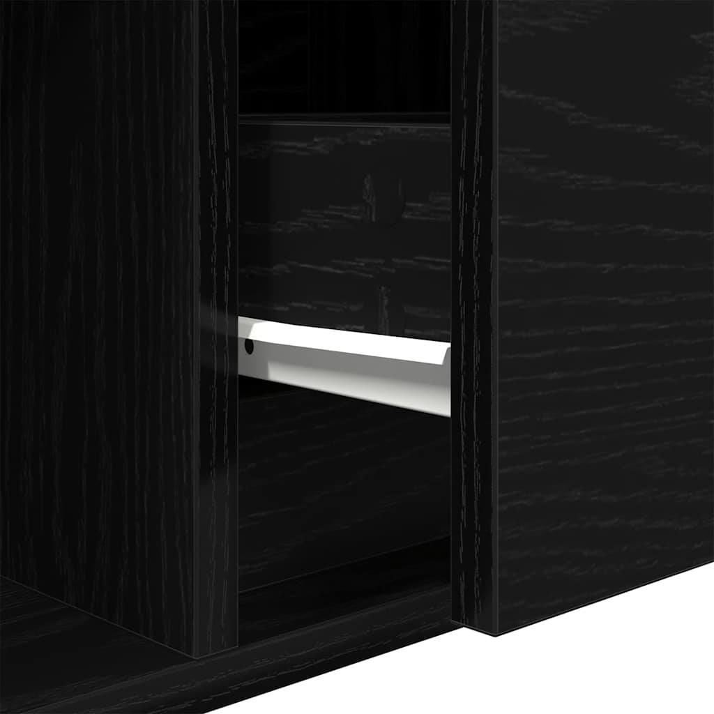 TV ormarić crni hrast 80x31x25,5 cm konstruirano drvo