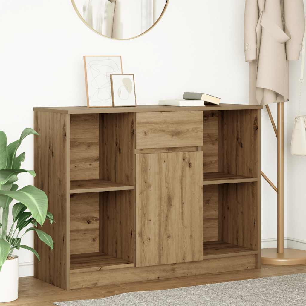 Komoda s ladicama artisan hrast 101x35x76 cm konstruirano drvo