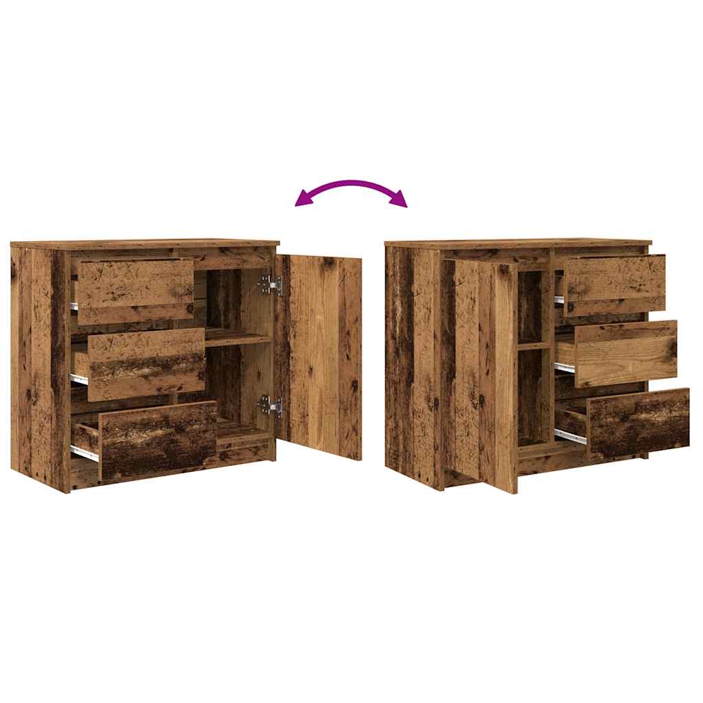 Komoda s ladicama staro drvo 71x35x65 cm konstruirano drvo