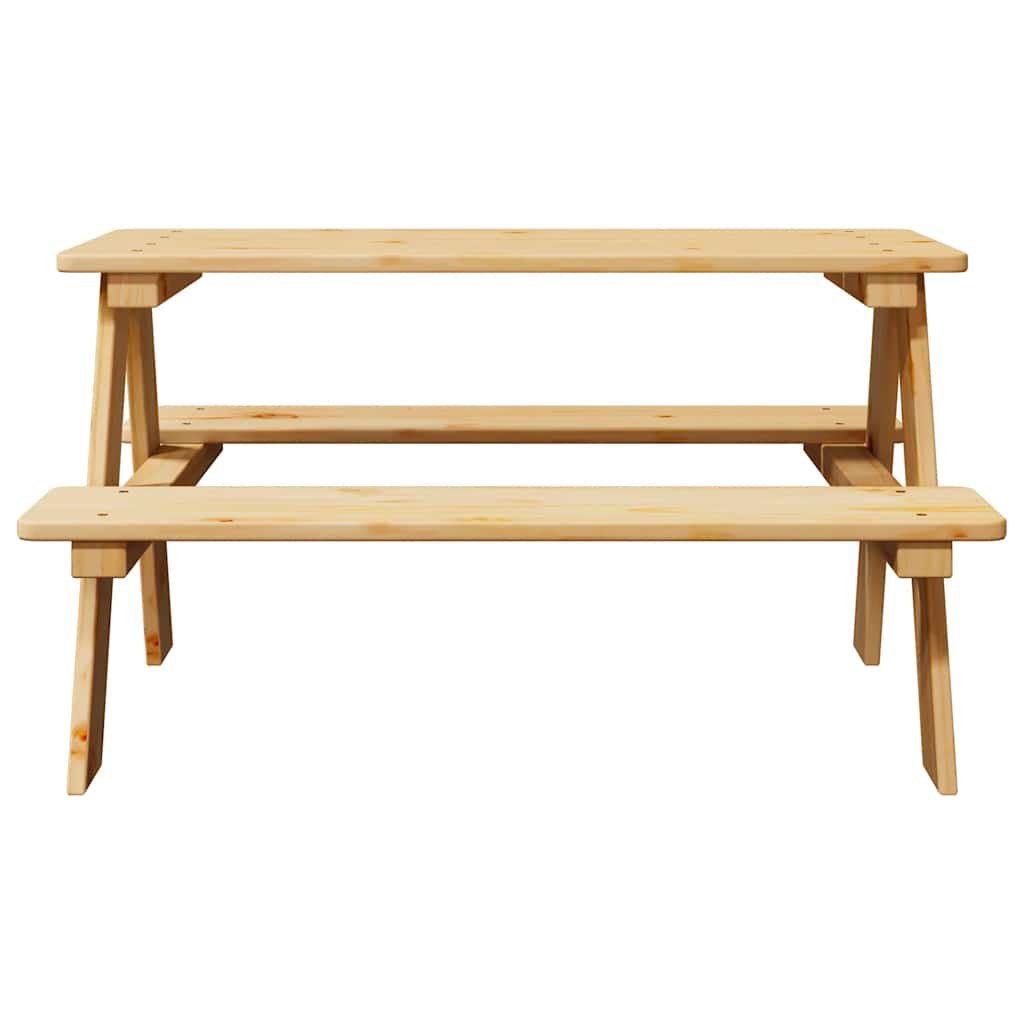 Dječji stol s klupama IRUN 90x79,5x50 cm Masivno drvo