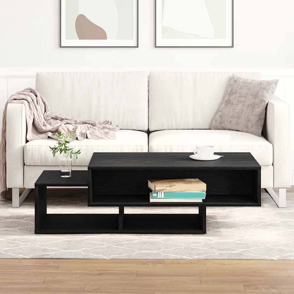 Klub stolić crni hrast 105x55x32 cm inženjerski drvo