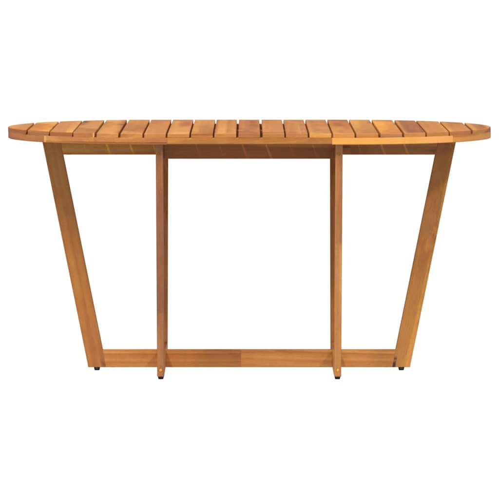 Vrtni blagovaonski stol ovalni 150x90x75 cm masivno drvo akacije