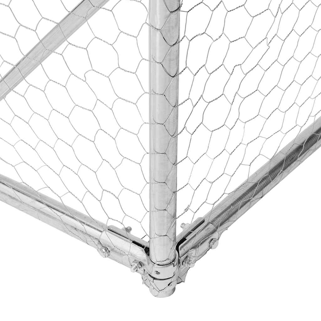 Vanjska kućica za pse sa stazom 3x3x1,9 m pocinčani čelik