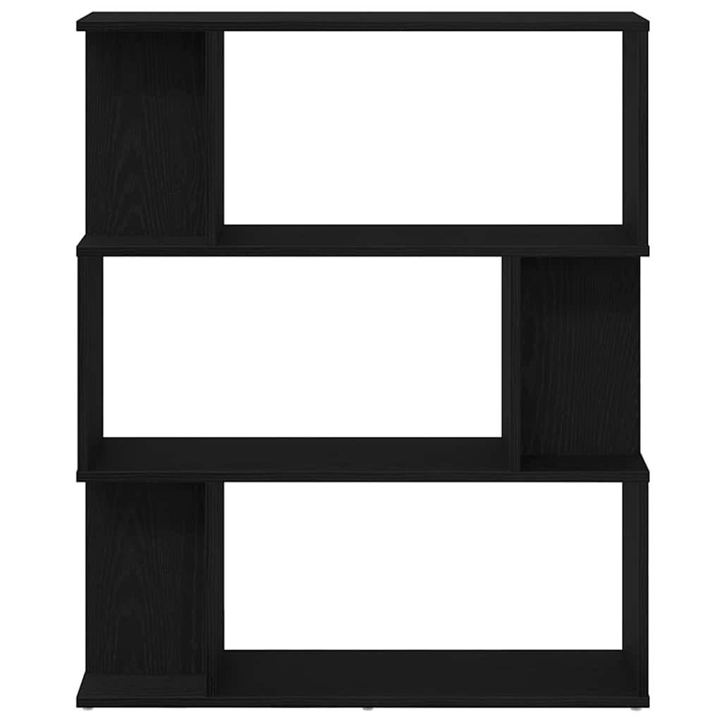 Polica za knjige crni hrast 80x24x96 cm Inženirsko drvo
