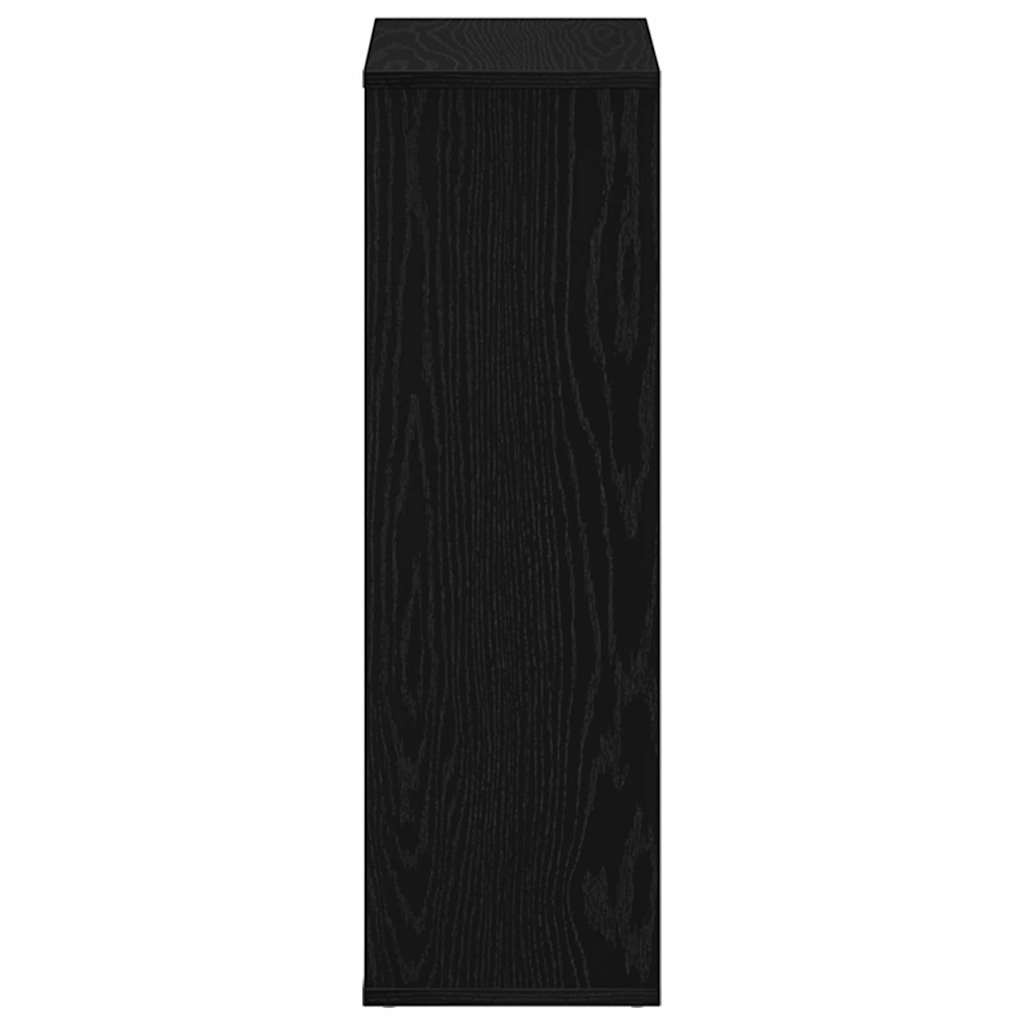 Polica za knjige crni hrast 50x25x80 cm inženjerski drvo