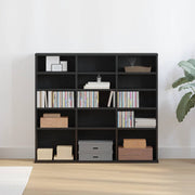 Ormarić za CD-ove crni hrast 100x23x89,5 cm inženjerski drvo