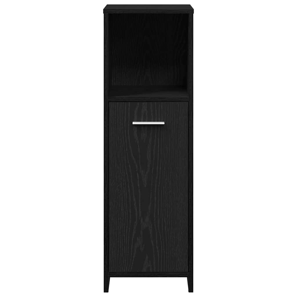 Kupaonski ormarić crni hrast 30x30x95 cm inženjerski drvo