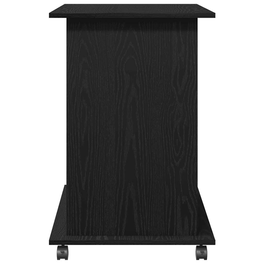 Računalni stol crni hrast 80x50x75 cm inženjerski drvo