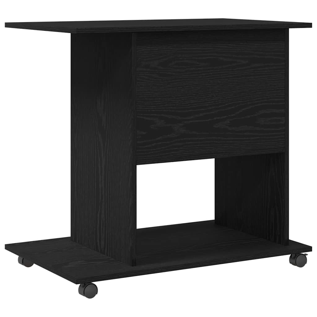 Računalni stol crni hrast 80x50x75 cm inženjerski drvo