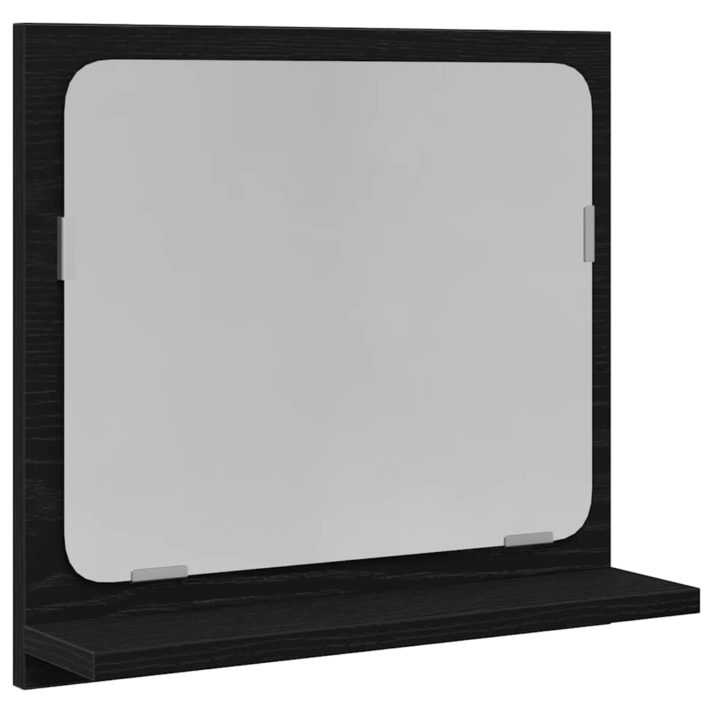 Kupaonsko ogledalo crni hrast 40x10,5x37 cm Inženirsko drvo